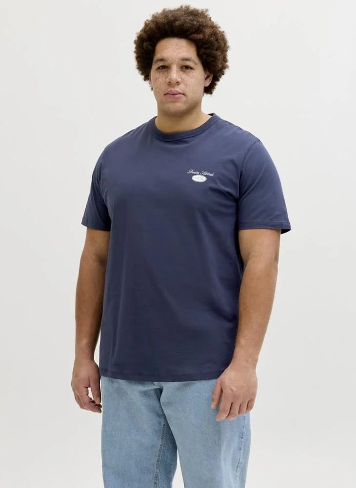 JACK & JONES Plus Size Graphic Crew Neck T-Shirt